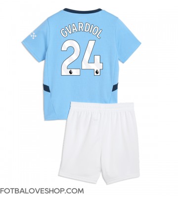 Manchester City Josko Gvardiol #24 Dětské Domácí Dres 2024-25 Krátký Rukáv (+ trenýrky)